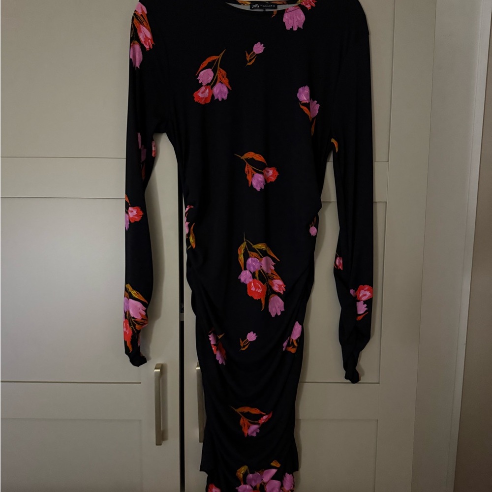 Floral Black Dress